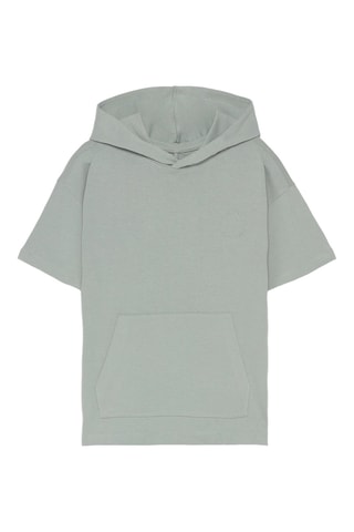 T-shirt met Capuchon - Zeegroen