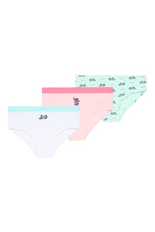 3 Onderbroeken Stitch Lilo & Stitch Disney - Wit en Poederroze