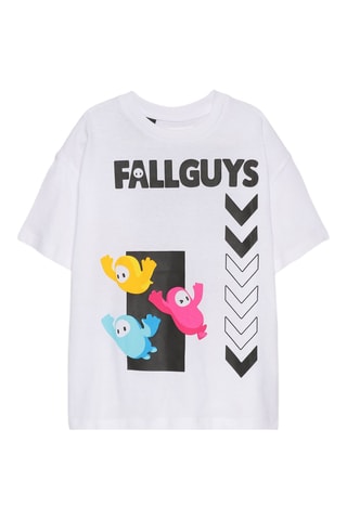 T-shirt Fallguys - Wit en Zwart