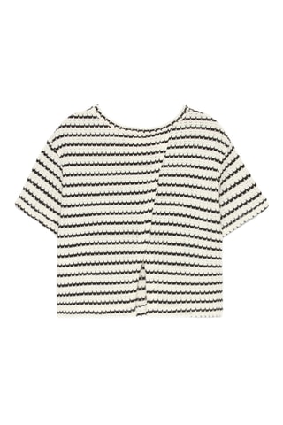 T-shirt - Ecru en Zwart