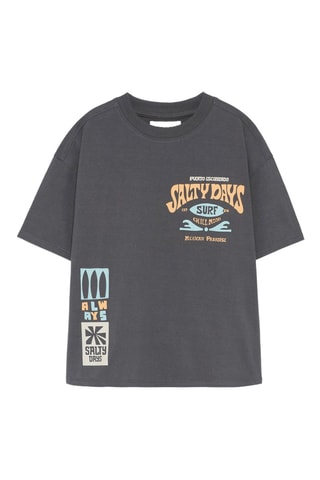 T-shirt - Antraciet en Lichtbruin