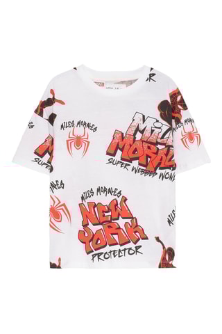 T-shirt Miles Morales Spiderman - Wit en Rood