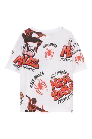 T-shirt Miles Morales Spiderman - Wit en Rood