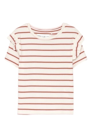 T-shirt - Ecru en Bordeauxrood