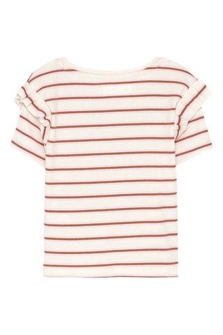 T-shirt - Ecru en Bordeauxrood