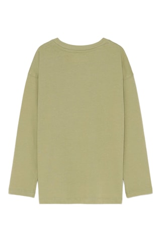 T-shirt - Kaki en Wit