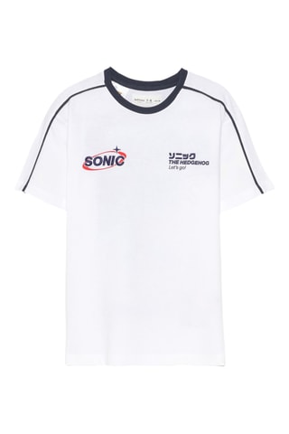 T-shirt Sonic - Wit en Blauw