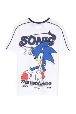 T-shirt Sonic - Wit en Blauw
