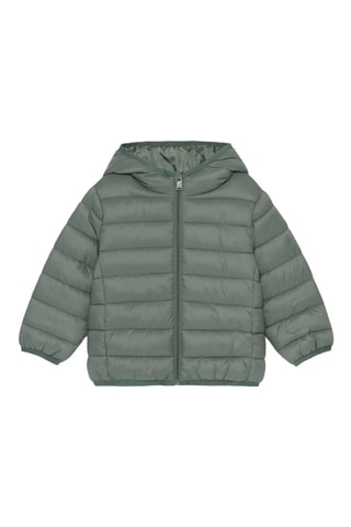 Gewatteerde Jas met Capuchon - Kaki