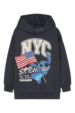 Sweater met Capuchon Stitch Lilo et Stitch Disney - Marineblauw