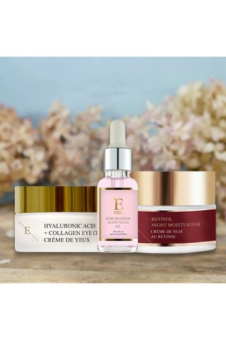 Coffret rétinol, rose et acide hyaluronique - 3 produits