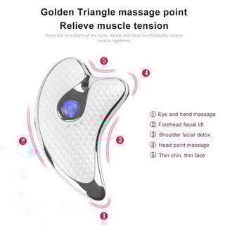 Gua Sha vibrant - Visage - Blanc