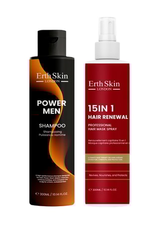 Coffret shampoing power men et spray masque capillaire professionnel - 2 produits