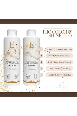 2 shampoings protecteurs couleur et brillance professional - Cheveux colorés et ternes - 300 ml