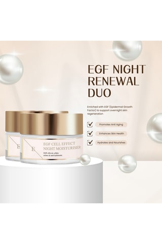 2 crèmes de nuit EGF Cell Effect - 50 ml