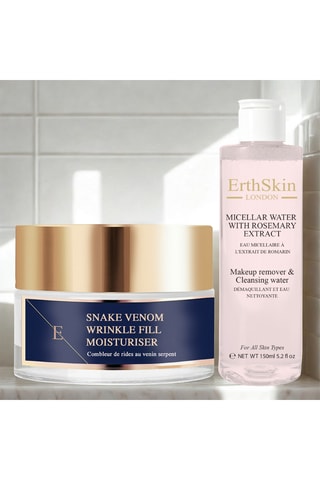 Eau micellaire extrait de romarin et crème anti-rides venin de serpent