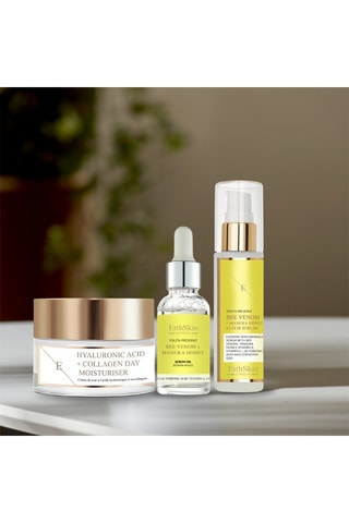 Coffret venin d'abeille, miel de Manuka, acide hyaluronique et collagène - 3 produits