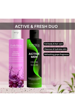 Coffret gel douche active men 2-en-1 - Tous types de cheveux - 2 produits