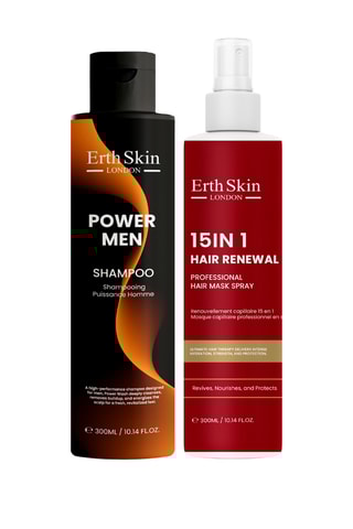 Shampooing power men et spray masque cheveux 15-en-1