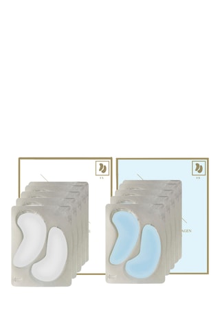 Patchs hydrogel yeux acide hyaluronique collagène et patchs hydrogel yeux double collagène rose - 2 produits