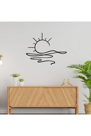 Adorno mural Alborada - Negro - 55 x 44 cm