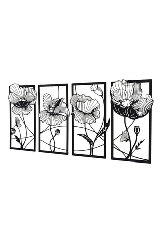 Adorno mural Blossom - 135 x 63 cm - Negro