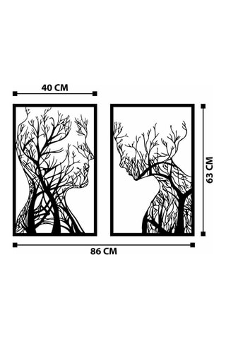 Adorno mural Lutuf - 86 x 63,5 cm - Negro