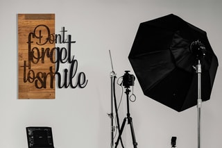 Adorno mural Dont Forget To Smile - Negro y natural - 47 x 58 cm