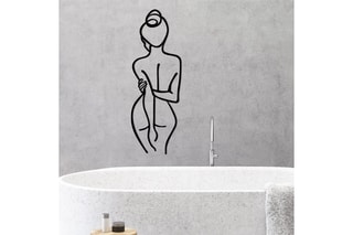 Adorno mural Woman Body - Negro - 26 x 72 cm