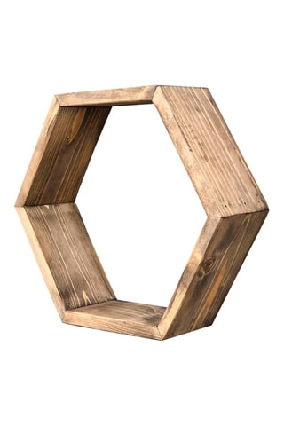 6 estantes murales de madera de pícea - 40 x 10 x 37 cm