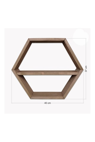 6 estantes murales de madera de pícea - 40 x 10 x 37 cm