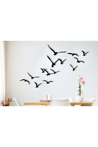 14 adornos murales - Negro - 69 x 41 x 7 cm