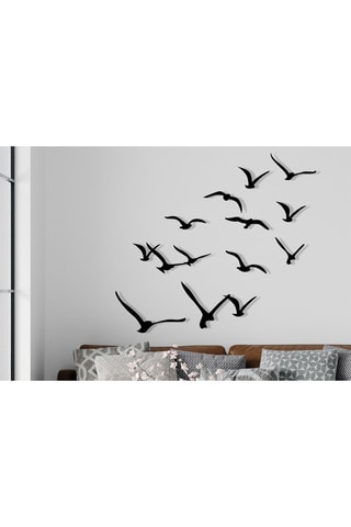 14 adornos murales - Negro - 69 x 41 x 7 cm