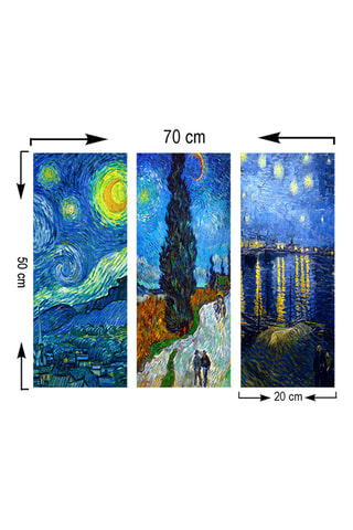 3 cuadros - Van Gogh - 70 x 50 cm