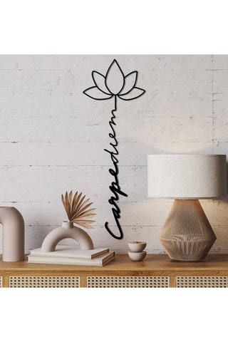 Adorno mural Carpe Diem 4 - 21 x 60 cm - Negro