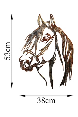 Adorno mural Horse - Rojo teja y amarillo