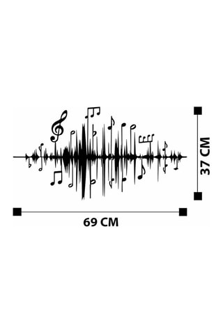 Adorno mural Lal - 69 x 37 cm - Negro