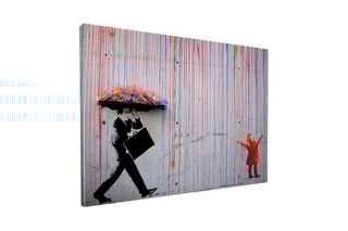 Tableau "Pluie arc-en-ciel" - Banksy - 70 x 100 cm - Reproduction