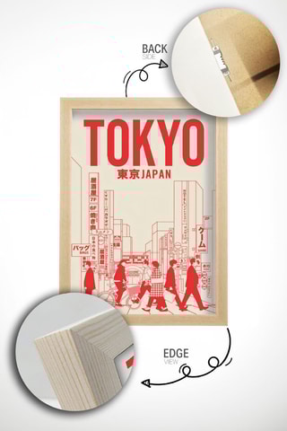 Cuadro de madera maciza - 33 x 48 cm