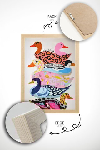 Cuadro de madera maciza - 33 x 48 cm