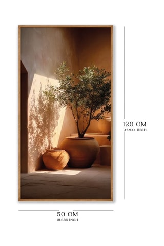 Cuadro de madera maciza - 70 x 33 cm