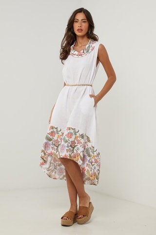 Vestido  -  100 % lino - 