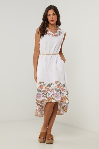 Vestido  -  100 % lino - 