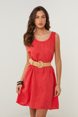 Vestido  -  100 % lino - 