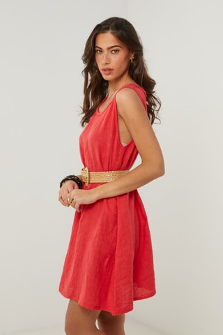 Vestido  -  100 % lino - 
