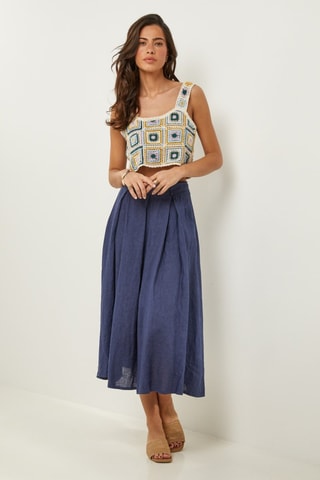 Falda  -  100 % lino - 