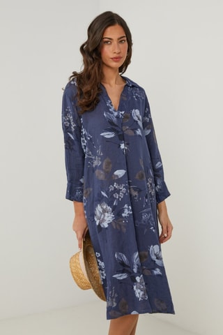 Vestido  -  100 % lino - 