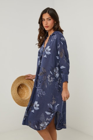 Vestido  -  100 % lino - 