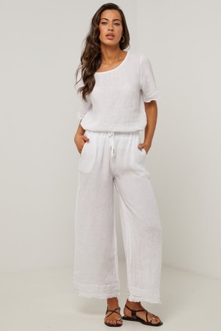 Pantalón de lino  -  100 % lino - 