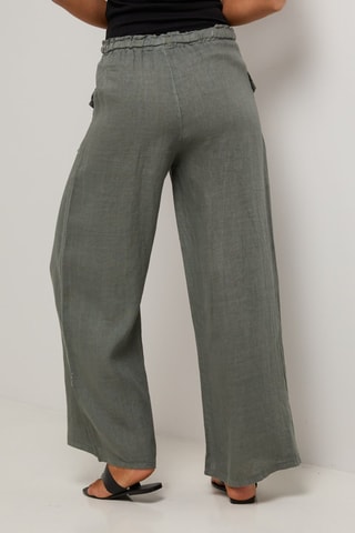 Pantalón flare de lino  -  100 % lino - 